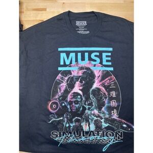 Muse Simulation Theory Graphic T Shirt Black Band Tee Size XXLarge